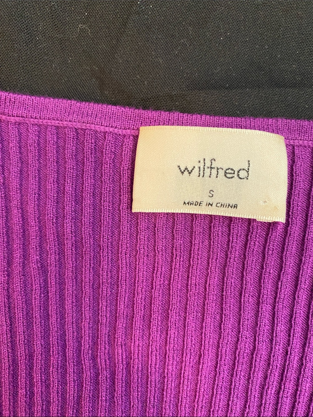 Wilfred Vibrant Magenta Ribbed Button-Front Cardigan - Picture 2 of 3